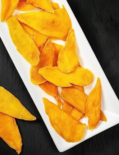 Dried Organic Mango, No Sugar Added, No Preservatives, Al-Natural, Premium Quality in Resealable bag