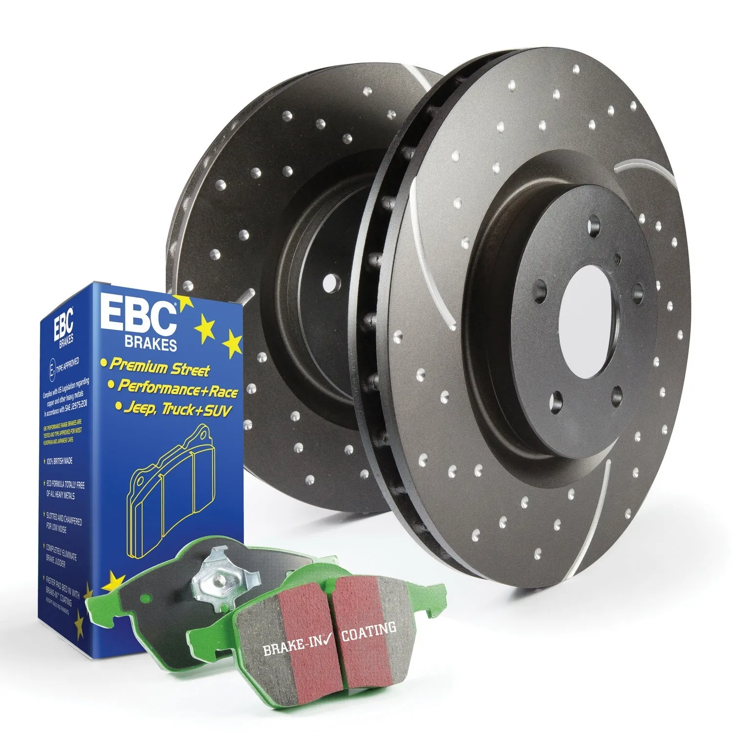 EBC Brakes S10KF1436 S10 Kits Greenstuff 2000 and GD Rotors