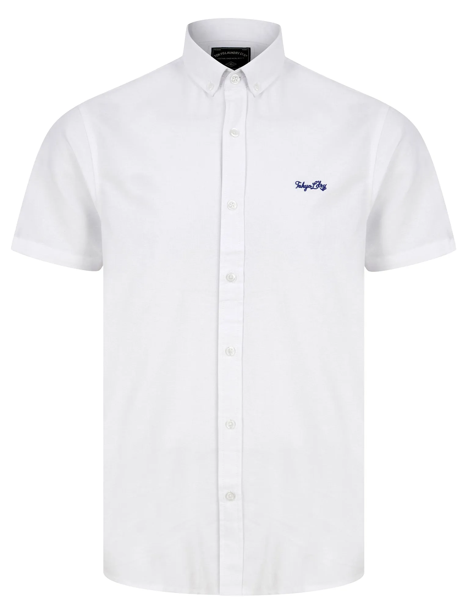 Elbury 2 Short Sleeve Cotton Twill Shirt in Bright White  - Tokyo Laundry