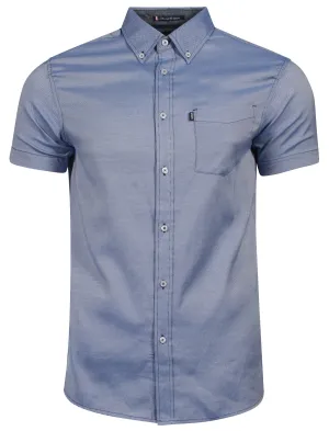 Elmwood Short Sleeve Shirt in Estate Blue - Le Shark