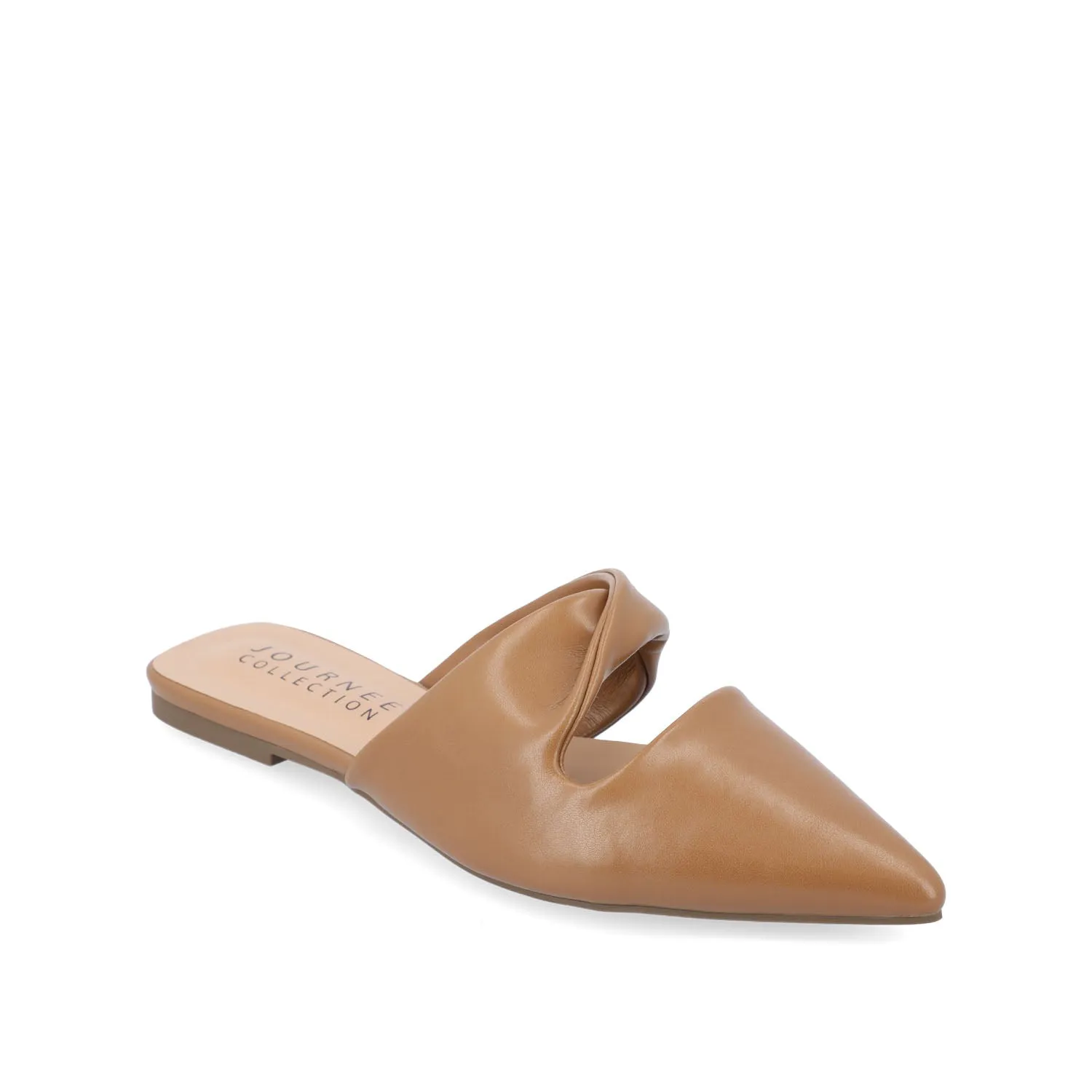 ENNISS MULE FLATS IN FAUX LEATHER