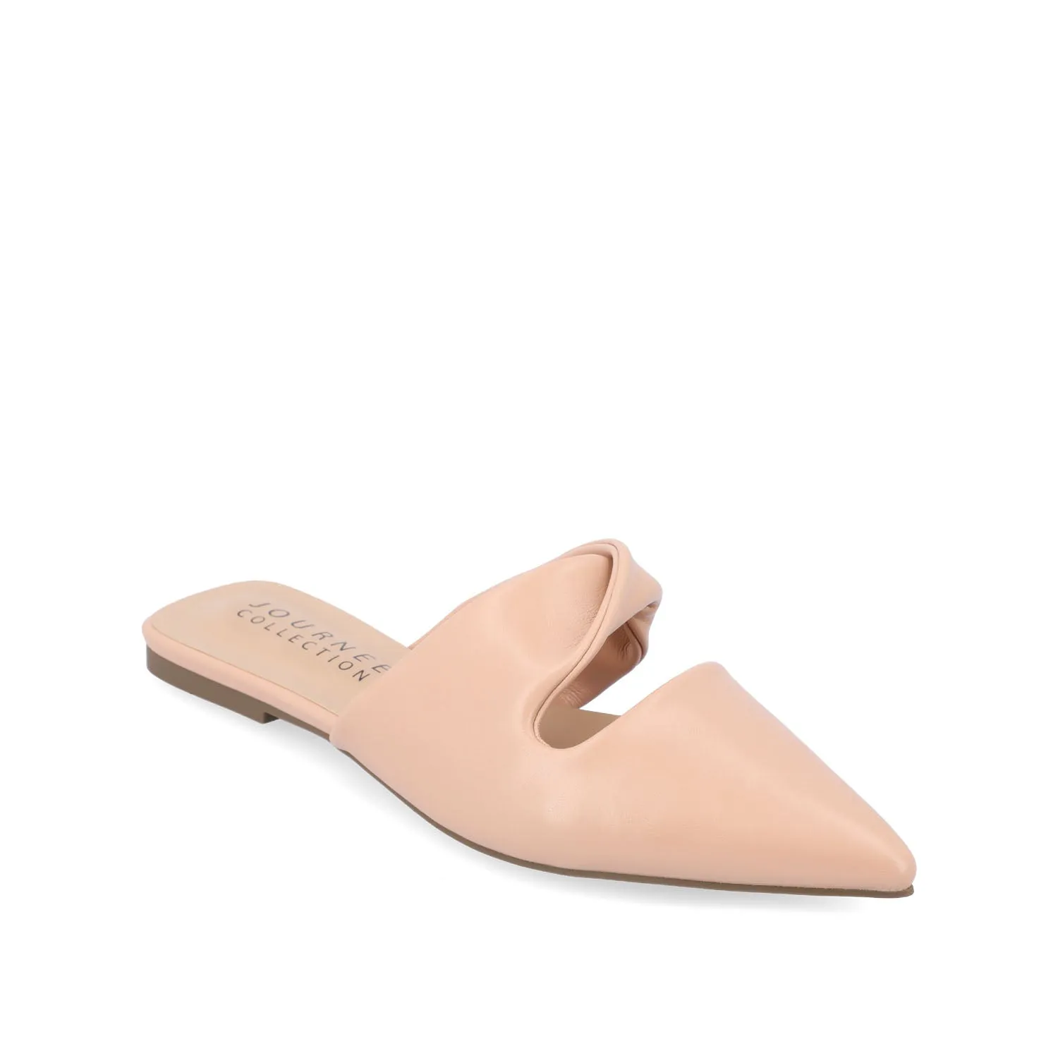 ENNISS MULE FLATS IN FAUX LEATHER