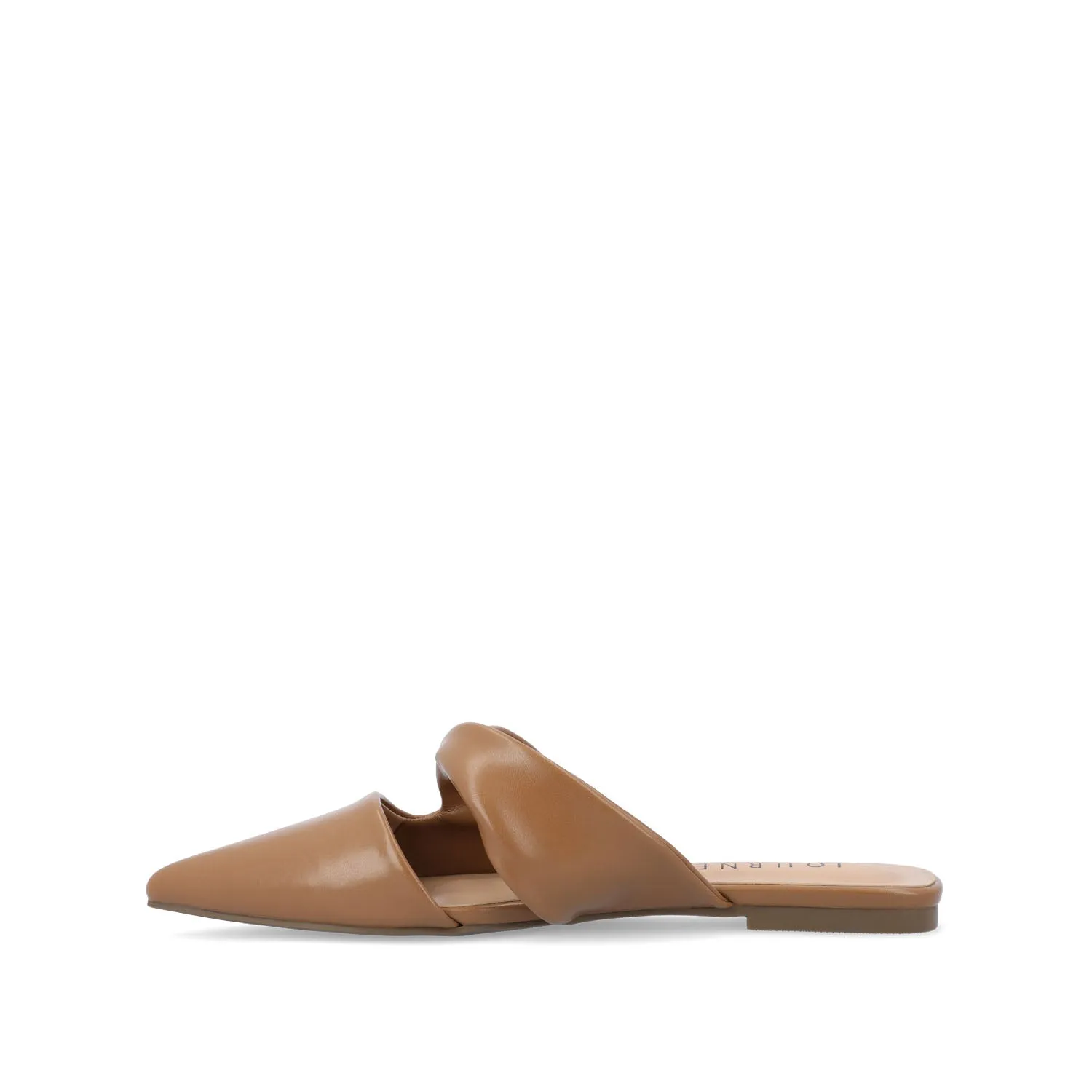 ENNISS MULE FLATS IN FAUX LEATHER