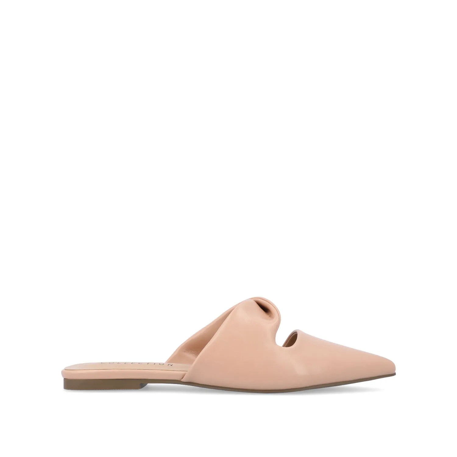 ENNISS MULE FLATS IN FAUX LEATHER