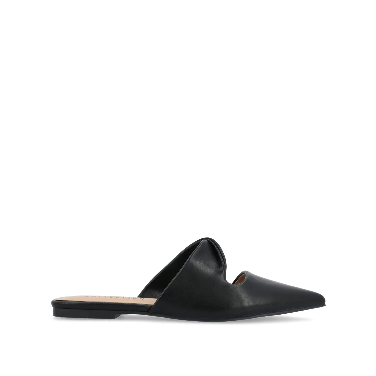 ENNISS MULE FLATS IN FAUX LEATHER