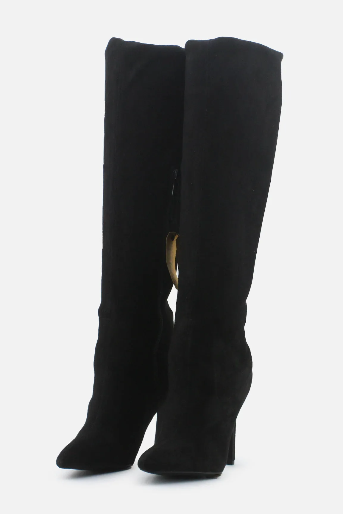 European Brand Zipper Stilettos Over The Knee Boots | Suede