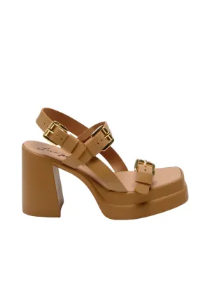 Free People Shoes Pamela Double Stack Platform Heels in Vachetta