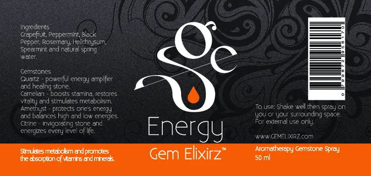 Gem Elixirz Energy Aromatherapy Spray 50 ml