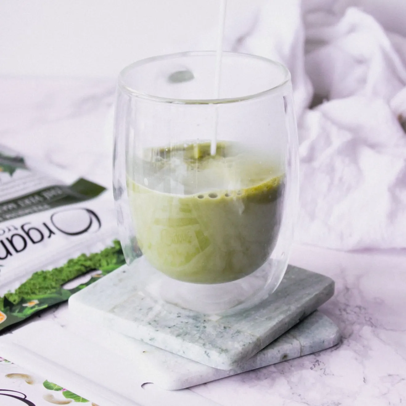 Healthy Cashew Matcha Latte