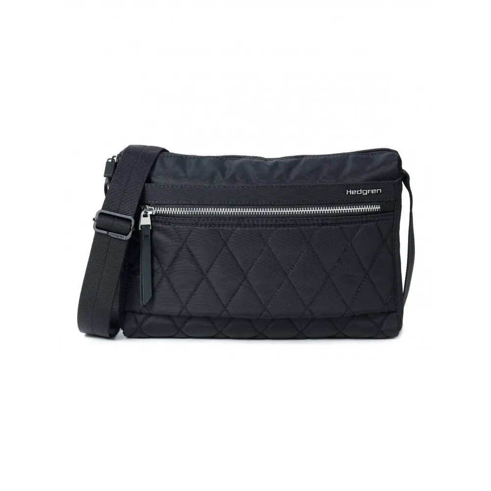 Hedgren Inner City Eye RFID Crossbody Bag Medium Quilted Black