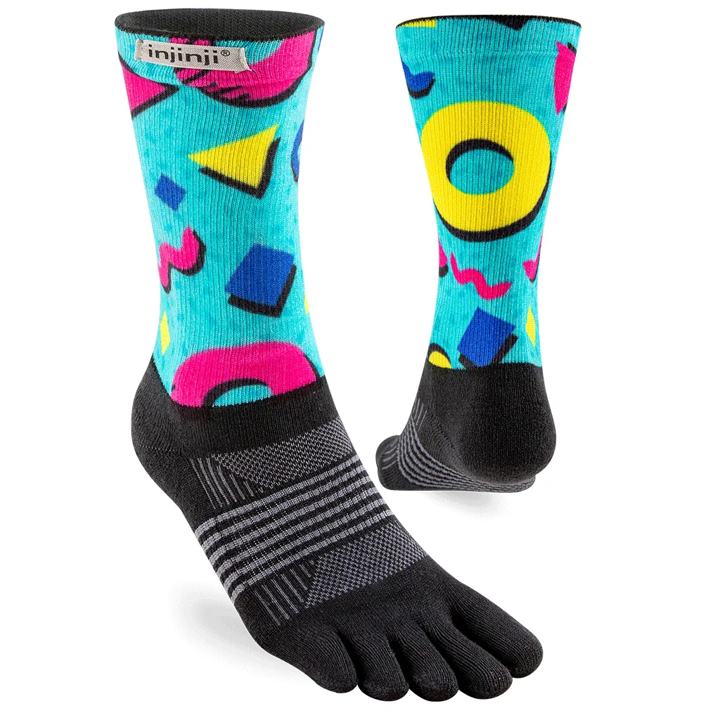 Injinji Spectrum Womens Trail Midweight Crew Running Socks