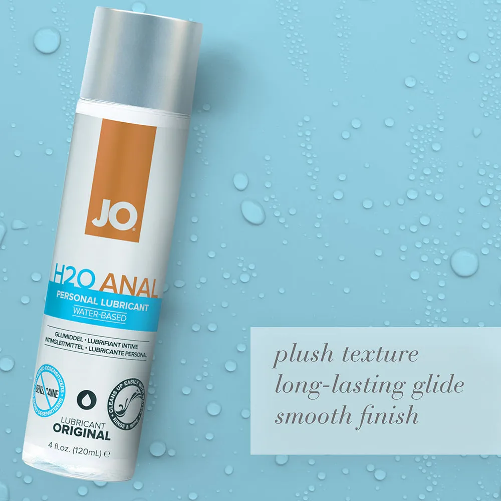 JO H2O Anal Original Water-Based Lubricant 4 oz.