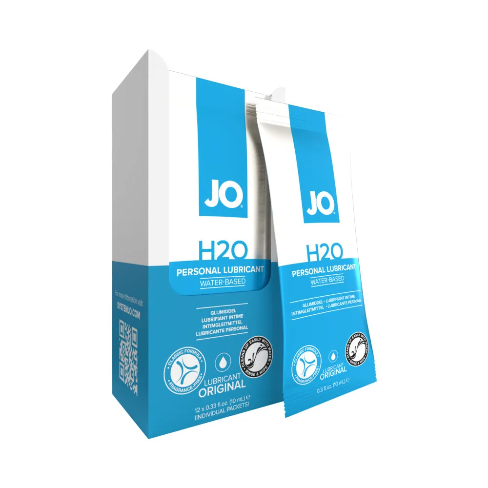 JO H2O Original Water-Based Personal Lubricant 10 mL Foil 12-Pack