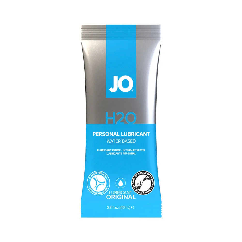 JO H2O Original Water-Based Personal Lubricant 10 mL Foil 12-Pack