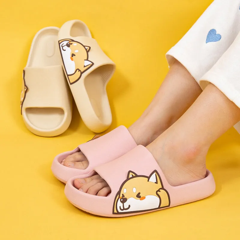 Kawaii Shiba Inu Comfy Indoor Slippers