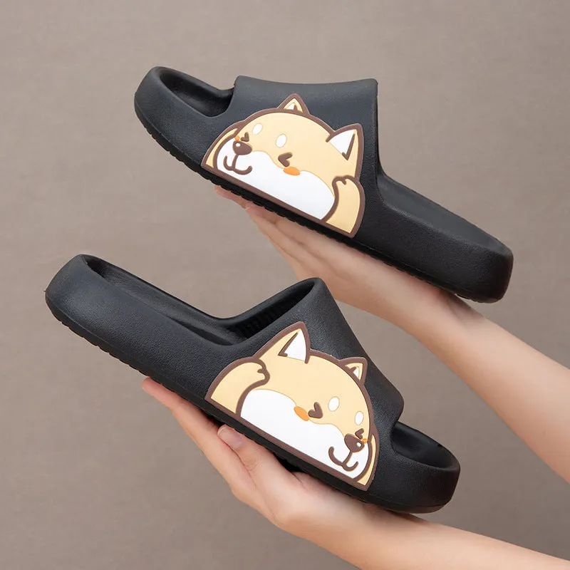 Kawaii Shiba Inu Comfy Indoor Slippers