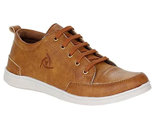 Kraasa Knight Ace 105 Men's Tan Boat Shoes , Uk 10 (Tsz105-Tan-10)