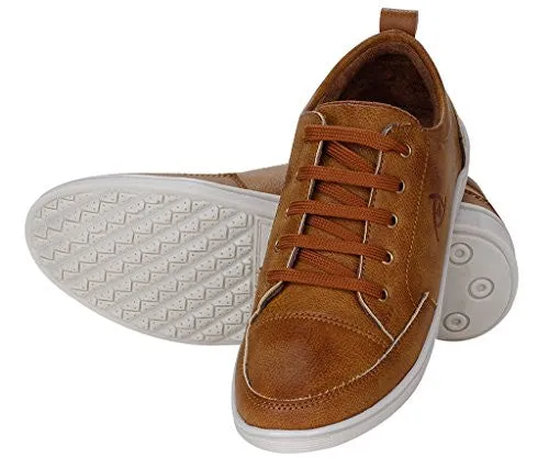 Kraasa Knight Ace 105 Men's Tan Boat Shoes , Uk 10 (Tsz105-Tan-10)