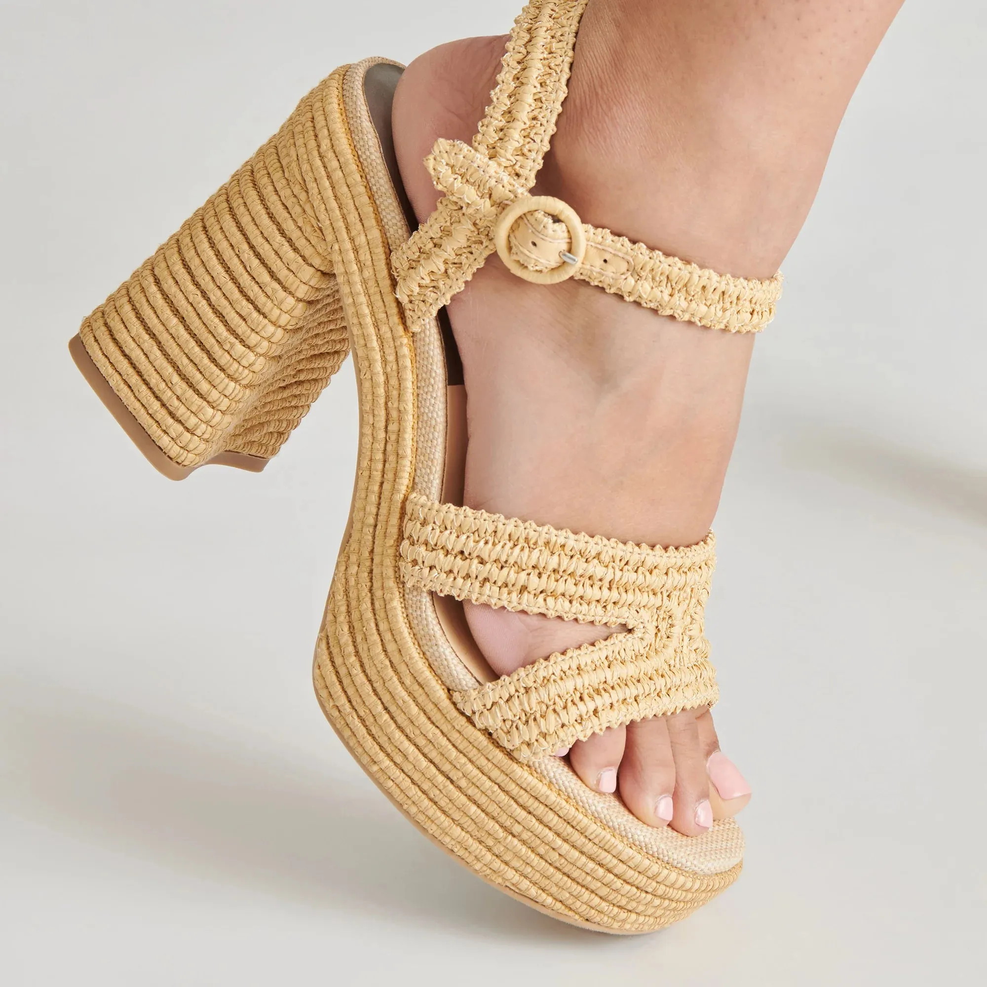 Lacye Heels Natural Woven