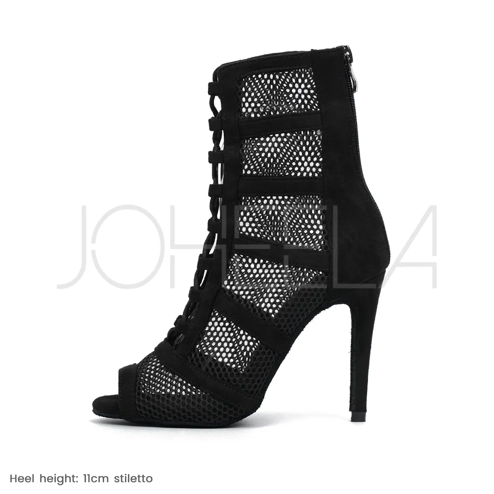 Leana noir - Talons stilettos standard - Personnalisable