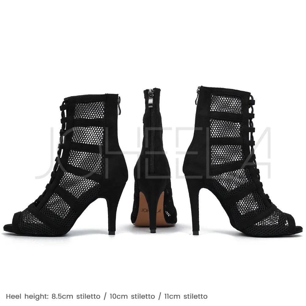 Leana noir - Talons stilettos standard - Personnalisable