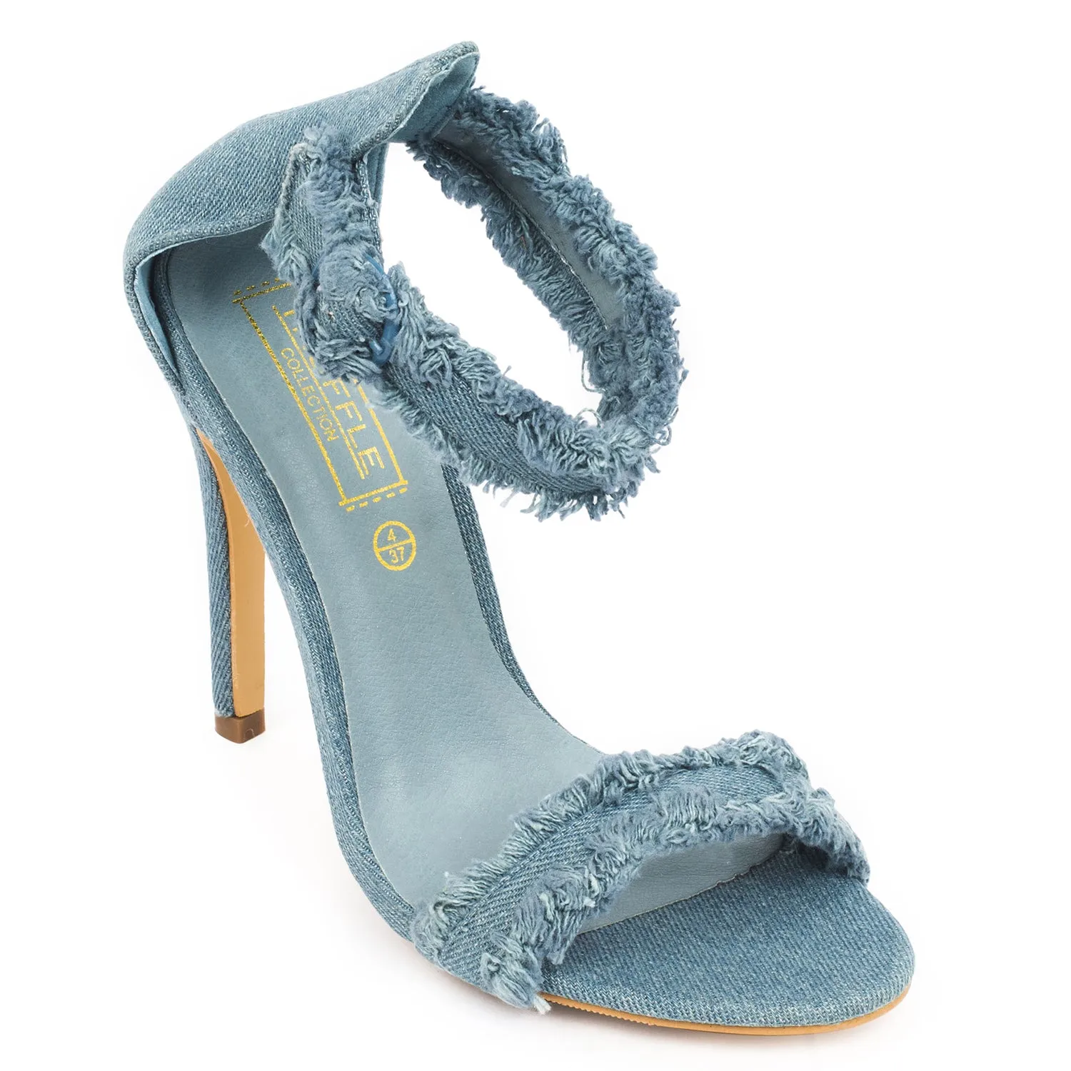 Light Blue Satin Stiletto High Heel