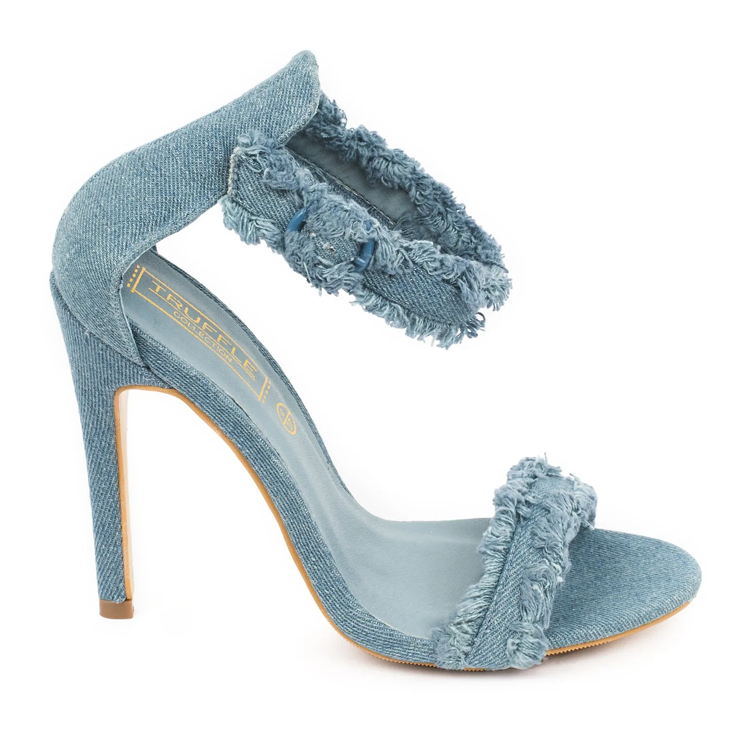 Light Blue Satin Stiletto High Heel