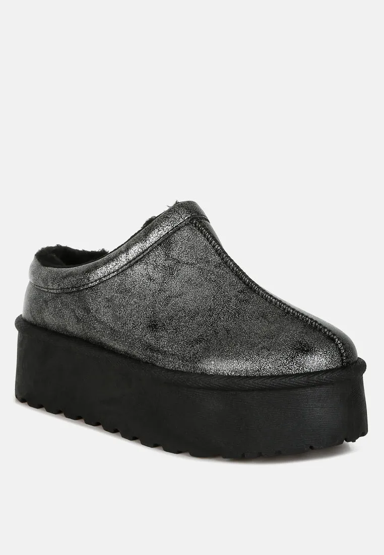 Lottys Faux Leather Platform Classic Slip-On