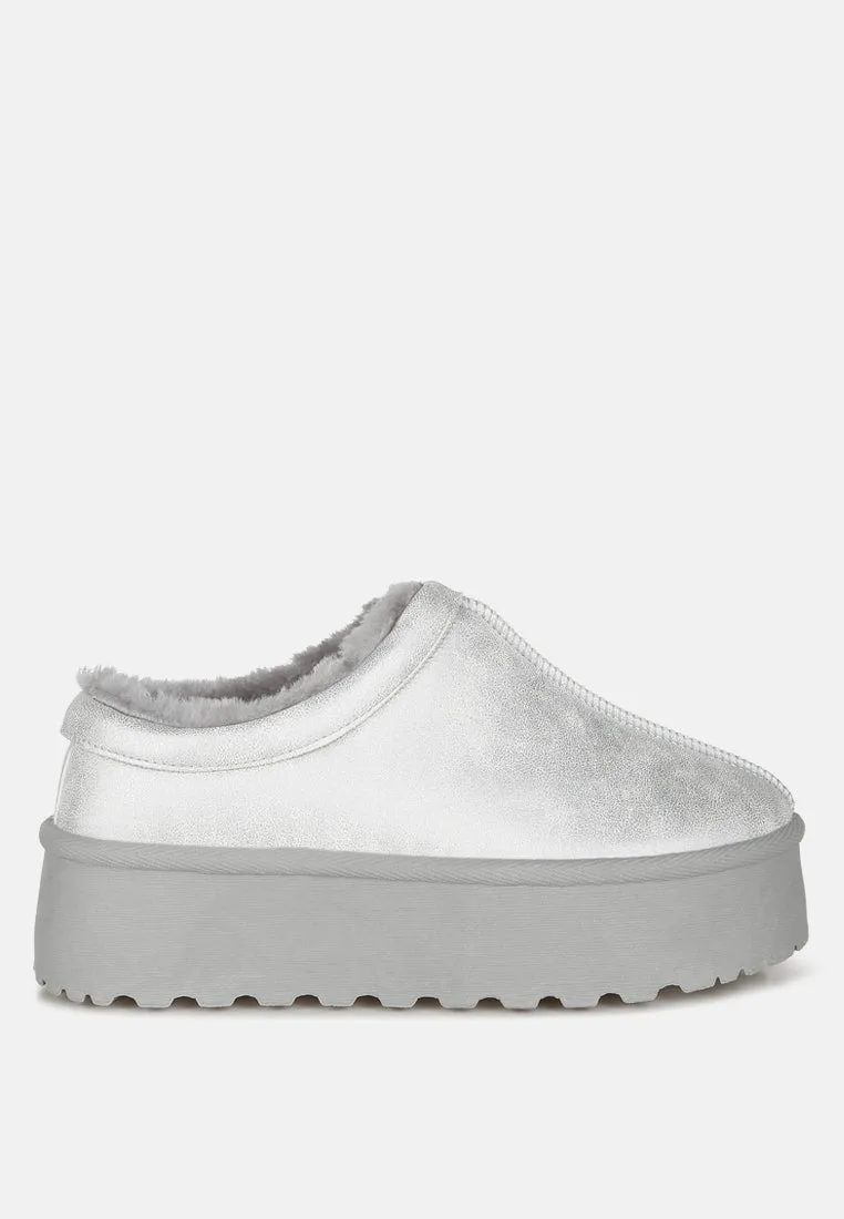 Lottys Faux Leather Platform Classic Slip-On