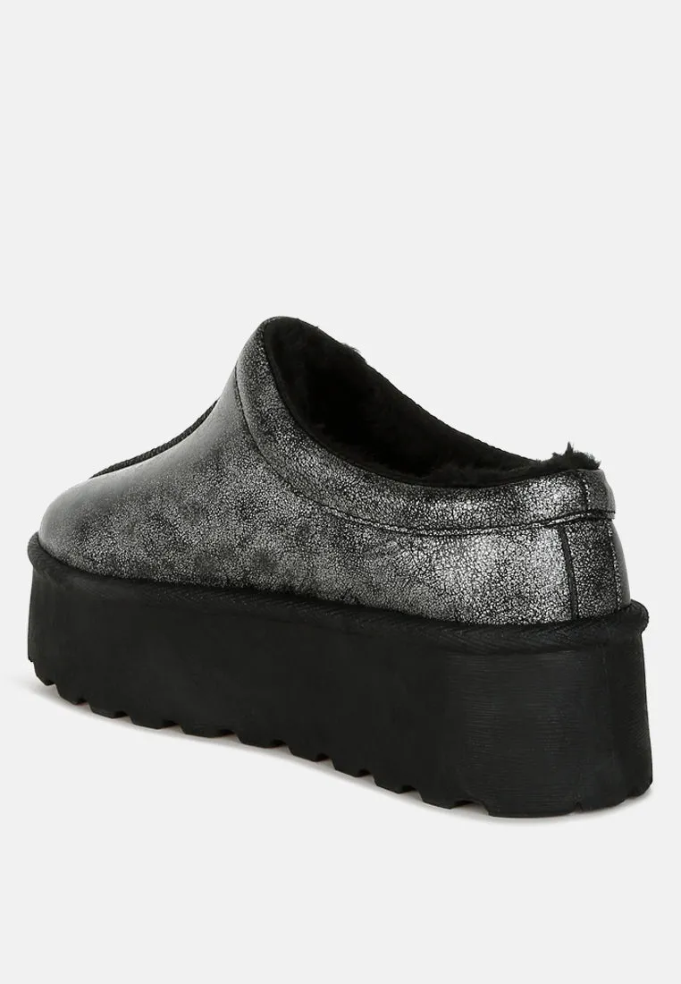 Lottys Faux Leather Platform Classic Slip-On