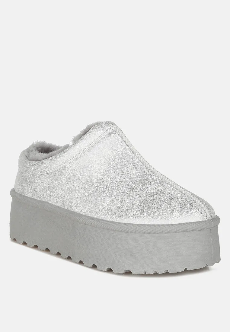 Lottys Faux Leather Platform Classic Slip-On