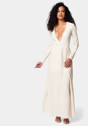 Lurex Deep V Maxi Dress