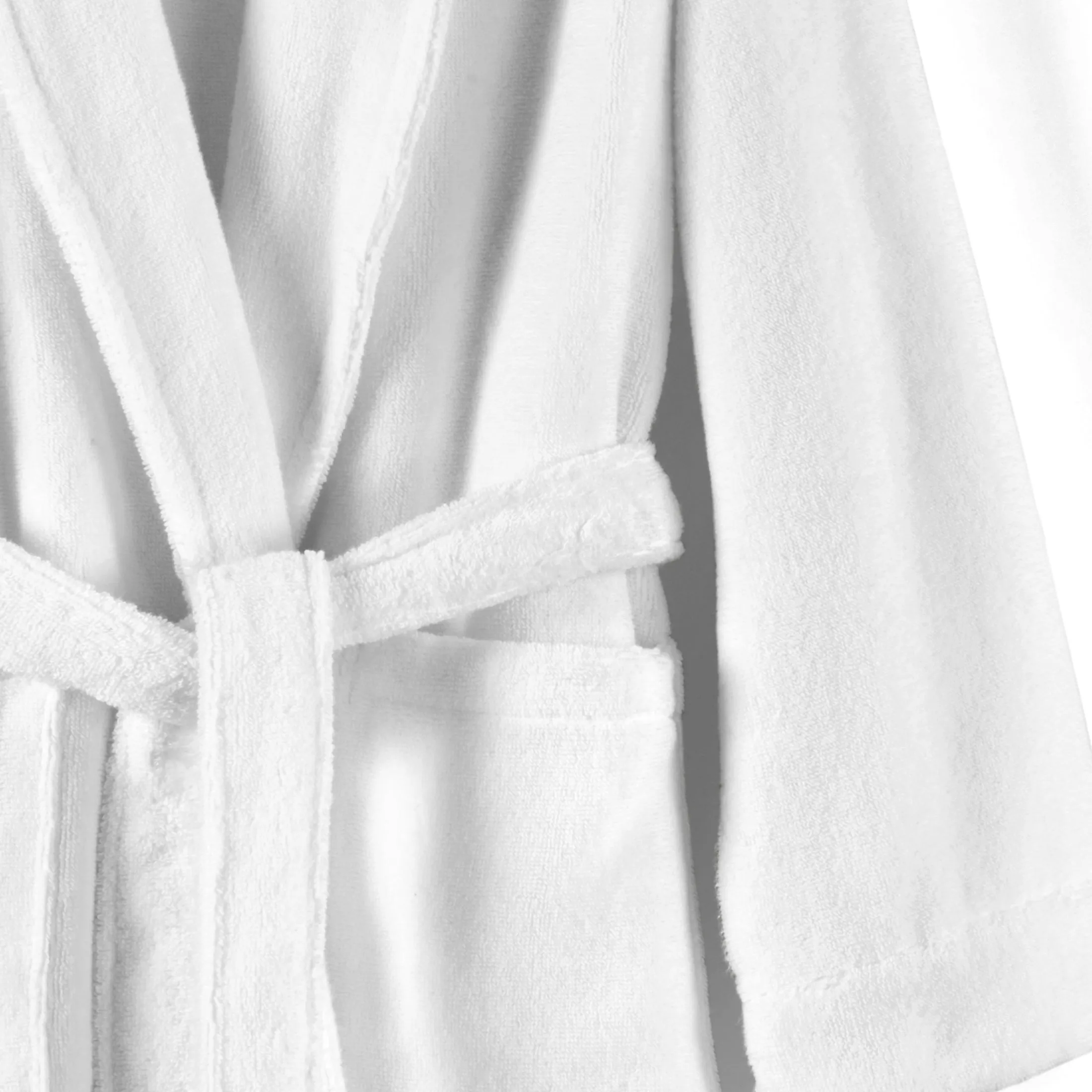 Luxurious 100% Pure Cotton Unisex Chicago Hooded Bathrobe in White