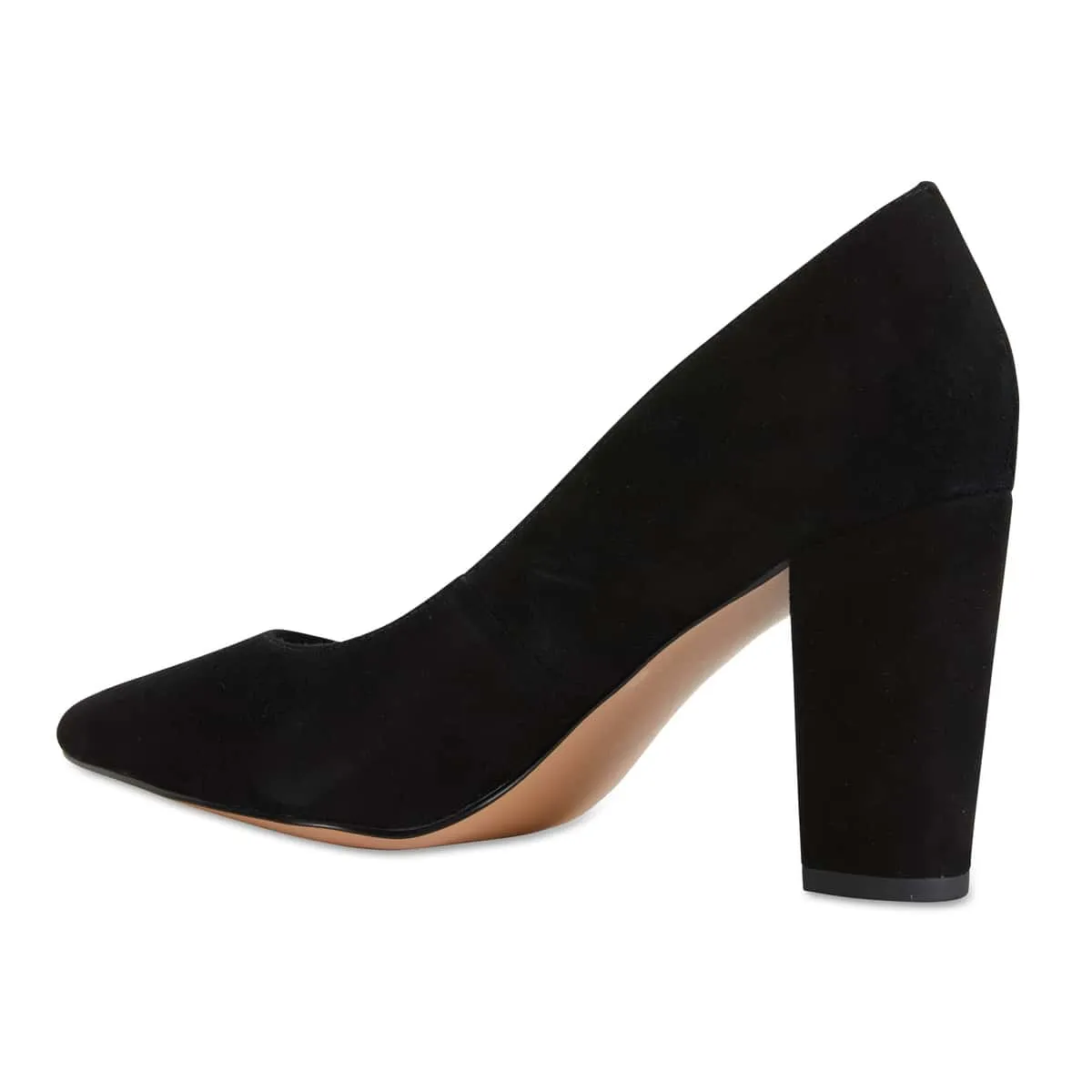 Lyric Heel in Black Suede