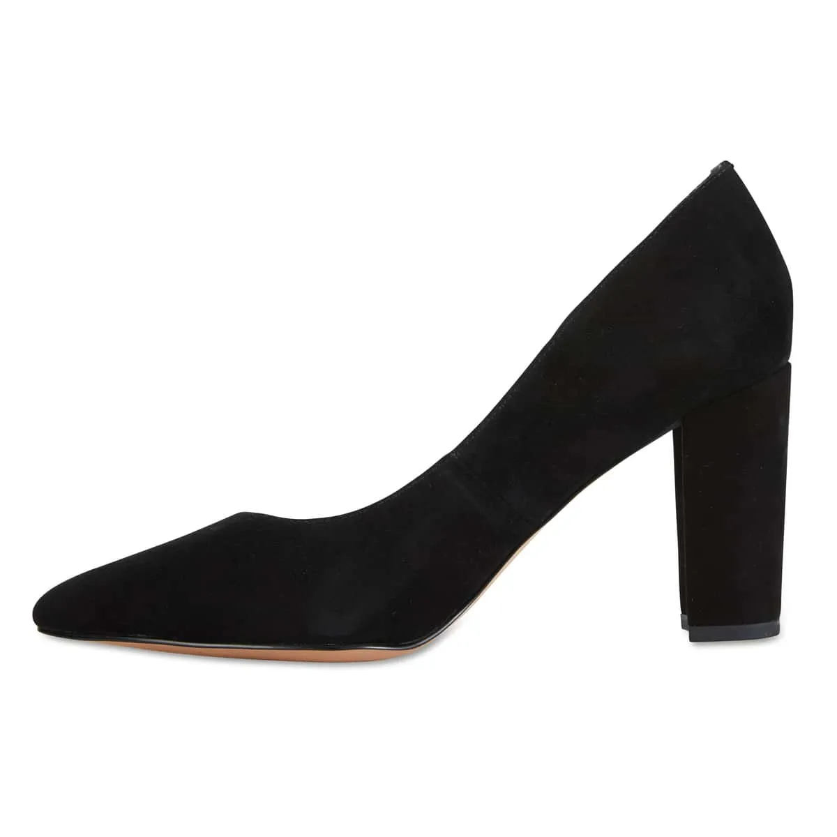 Lyric Heel in Black Suede