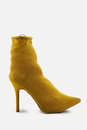 Mackinj Stilettos Heels Sock Boots | Suede