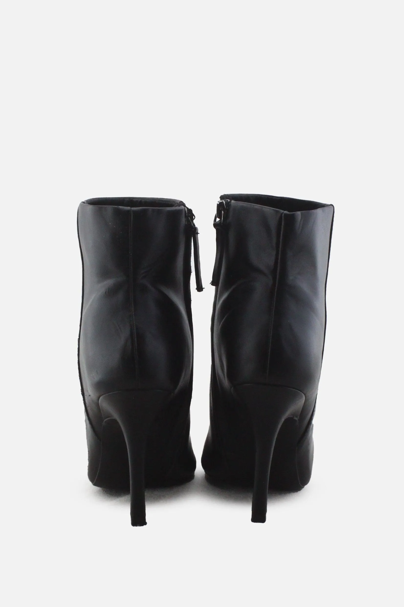 Mango Zipper Stilettos Ankle Boots |100% Authentic Leather