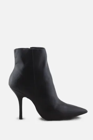 Mango Zipper Stilettos Ankle Boots |100% Authentic Leather