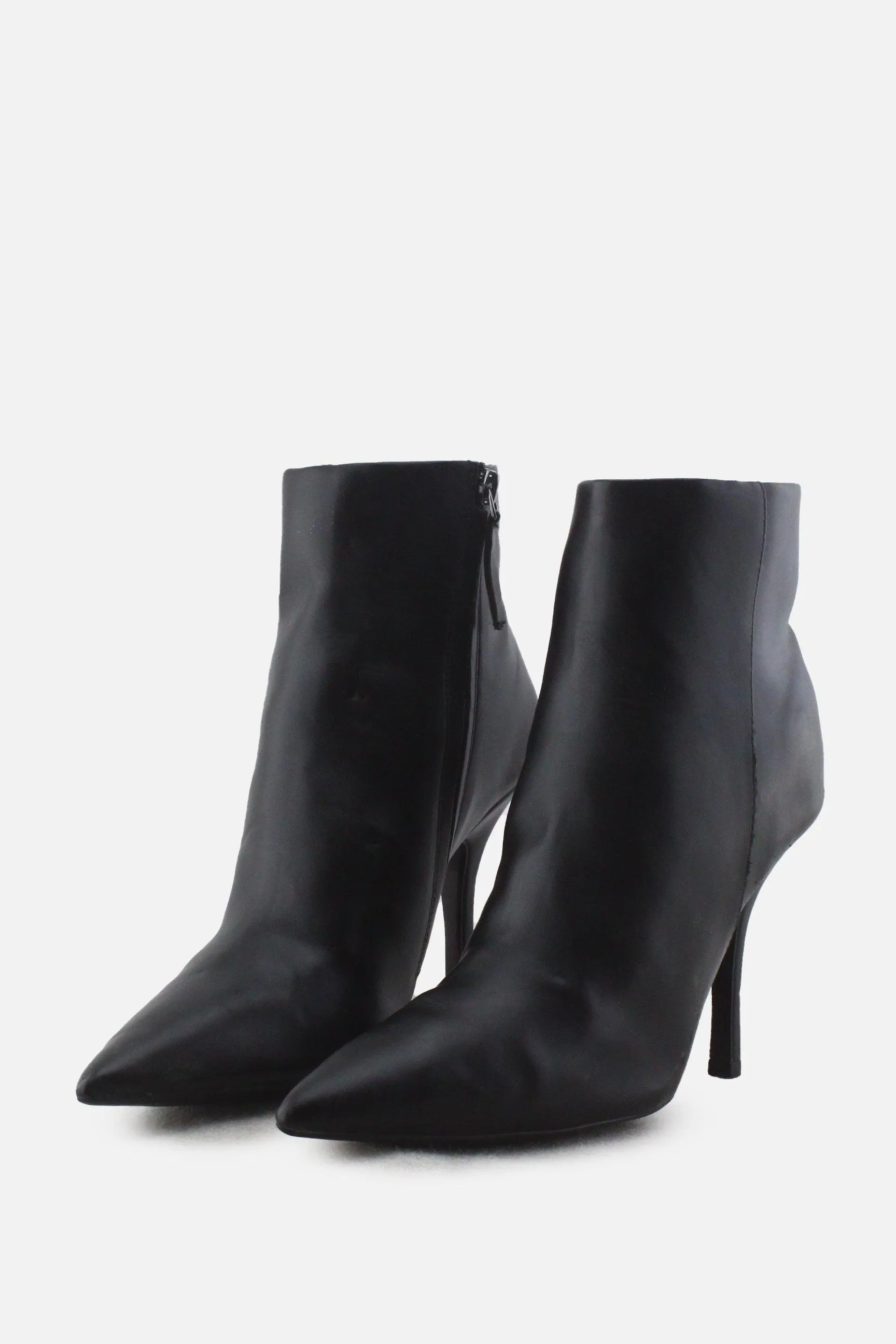 Mango Zipper Stilettos Ankle Boots |100% Authentic Leather