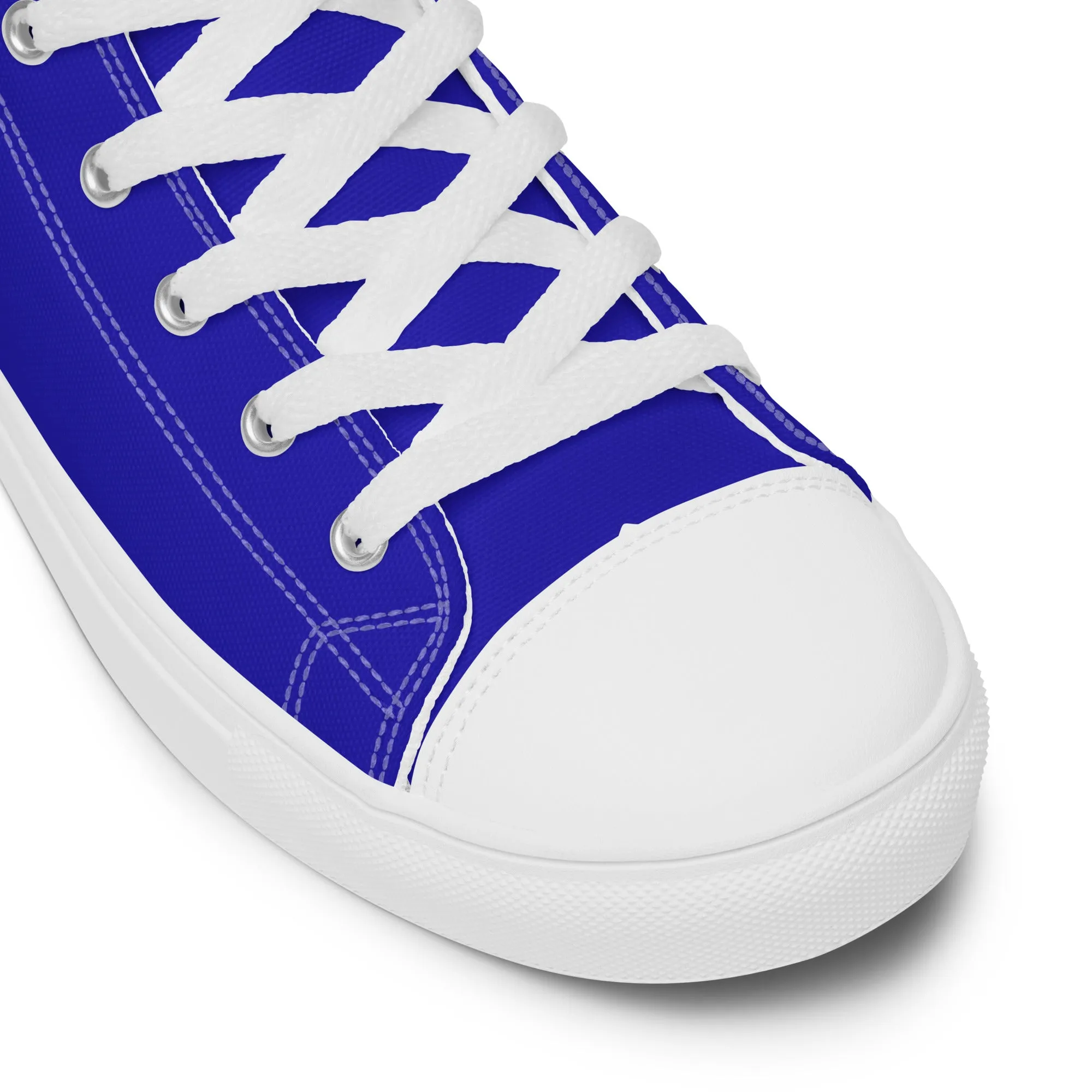 Men’s Royal Blue high top canvas shoes, Men's Blue High Top Sneakers