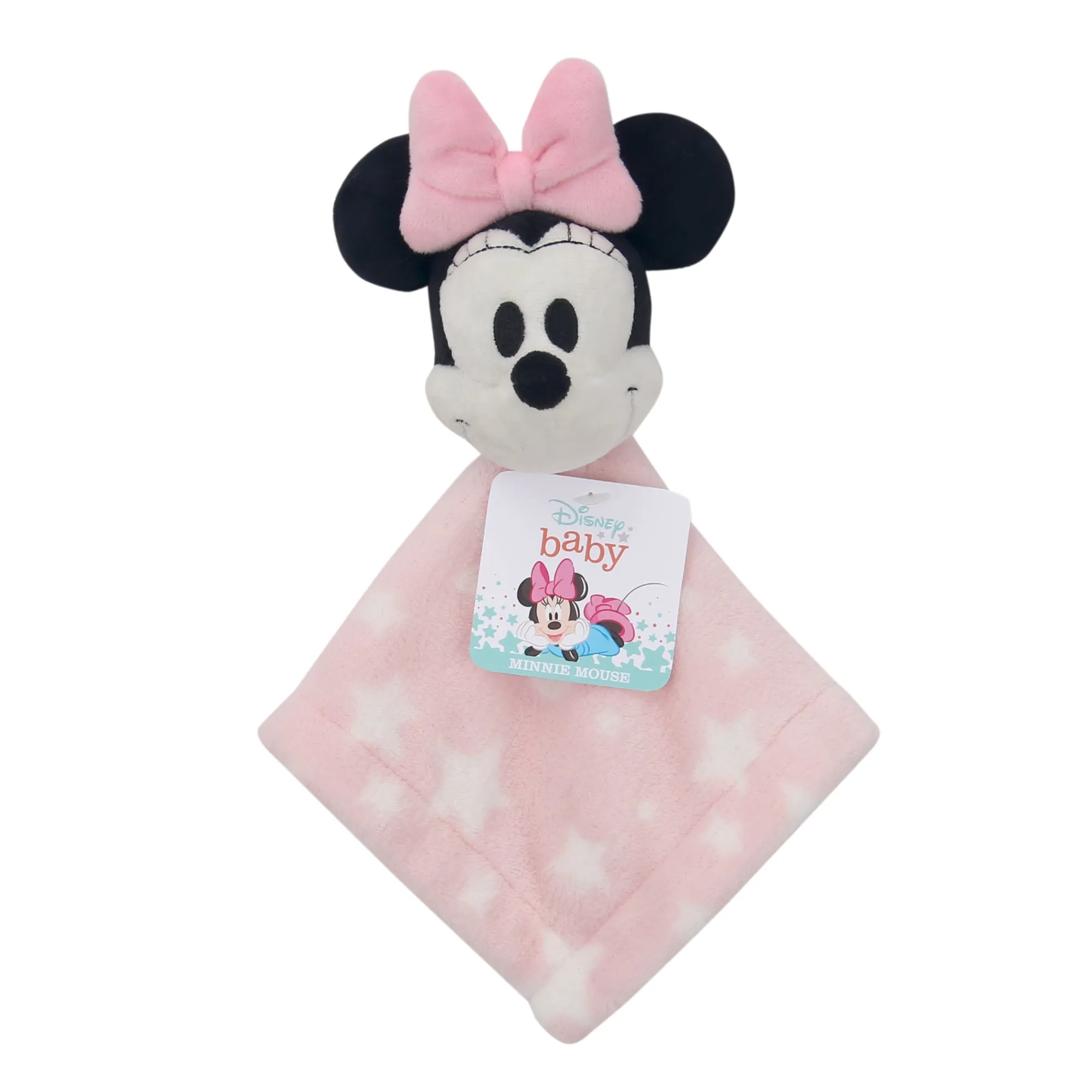 Minnie Mouse Pink Stars Security Blanket