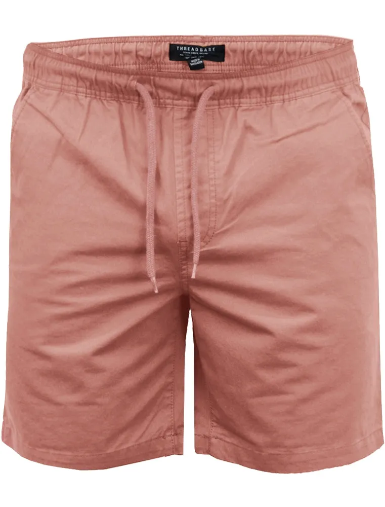 Morley Cotton Twill Chino Shorts in Powder Pink