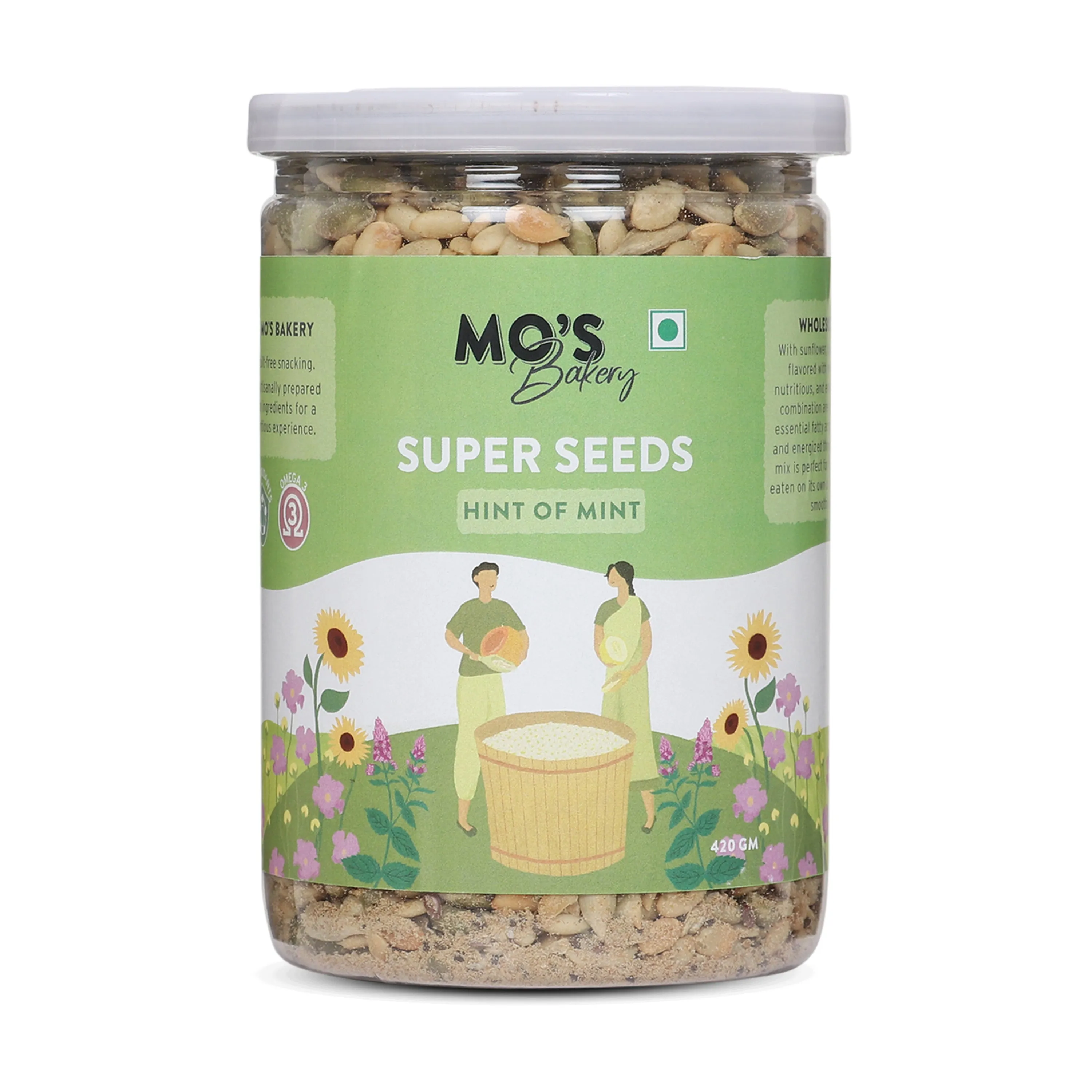 Mo's Mint Flavour Seeds Mix vegan & keto rich in good fats high fiber