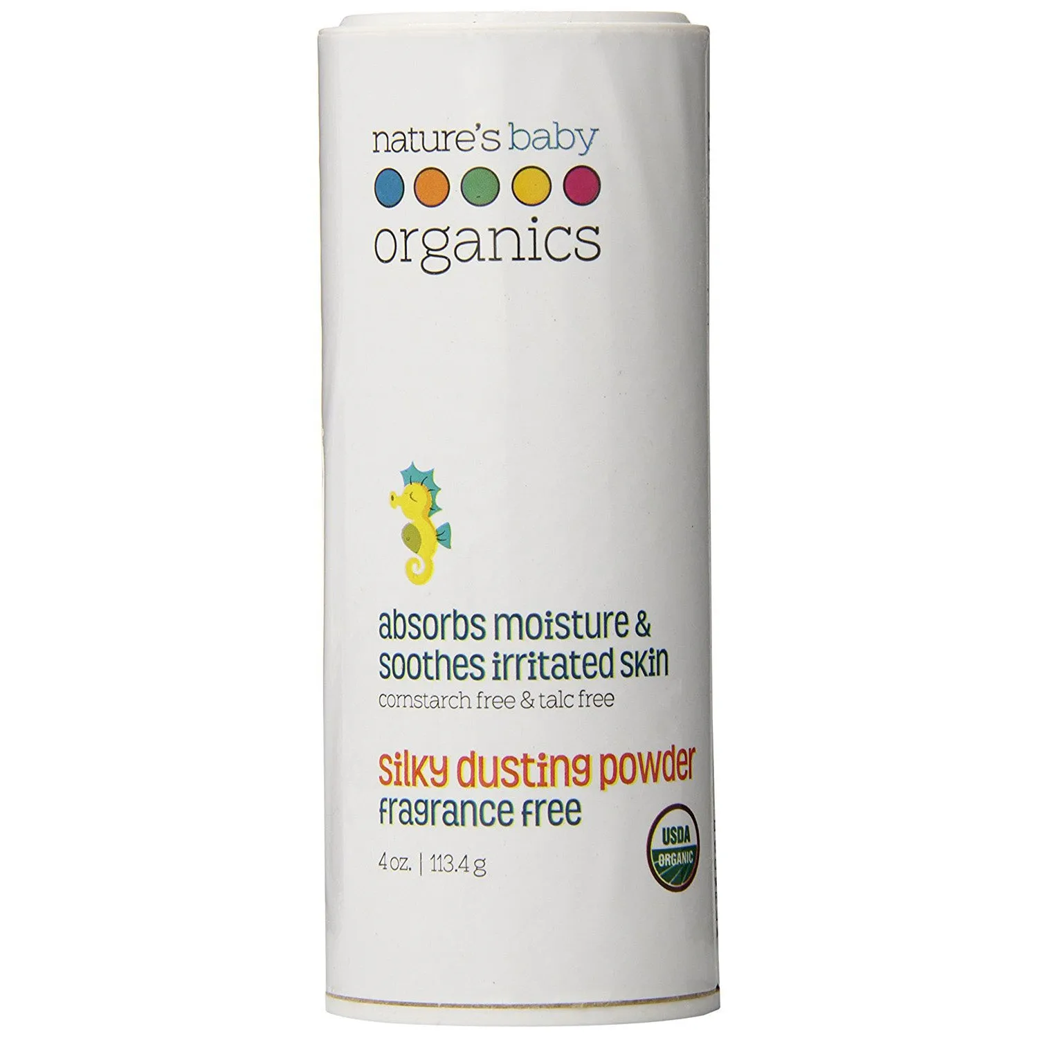 NATURE'S BABY - Silky Dusting Powder, Fragrance Free - 4 oz (113.4 g)