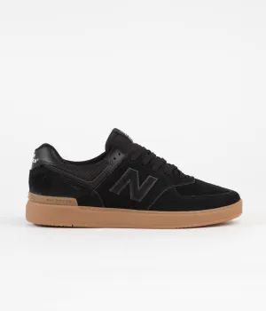 New Balance Pro Court 574 Shoes - Black / Gum