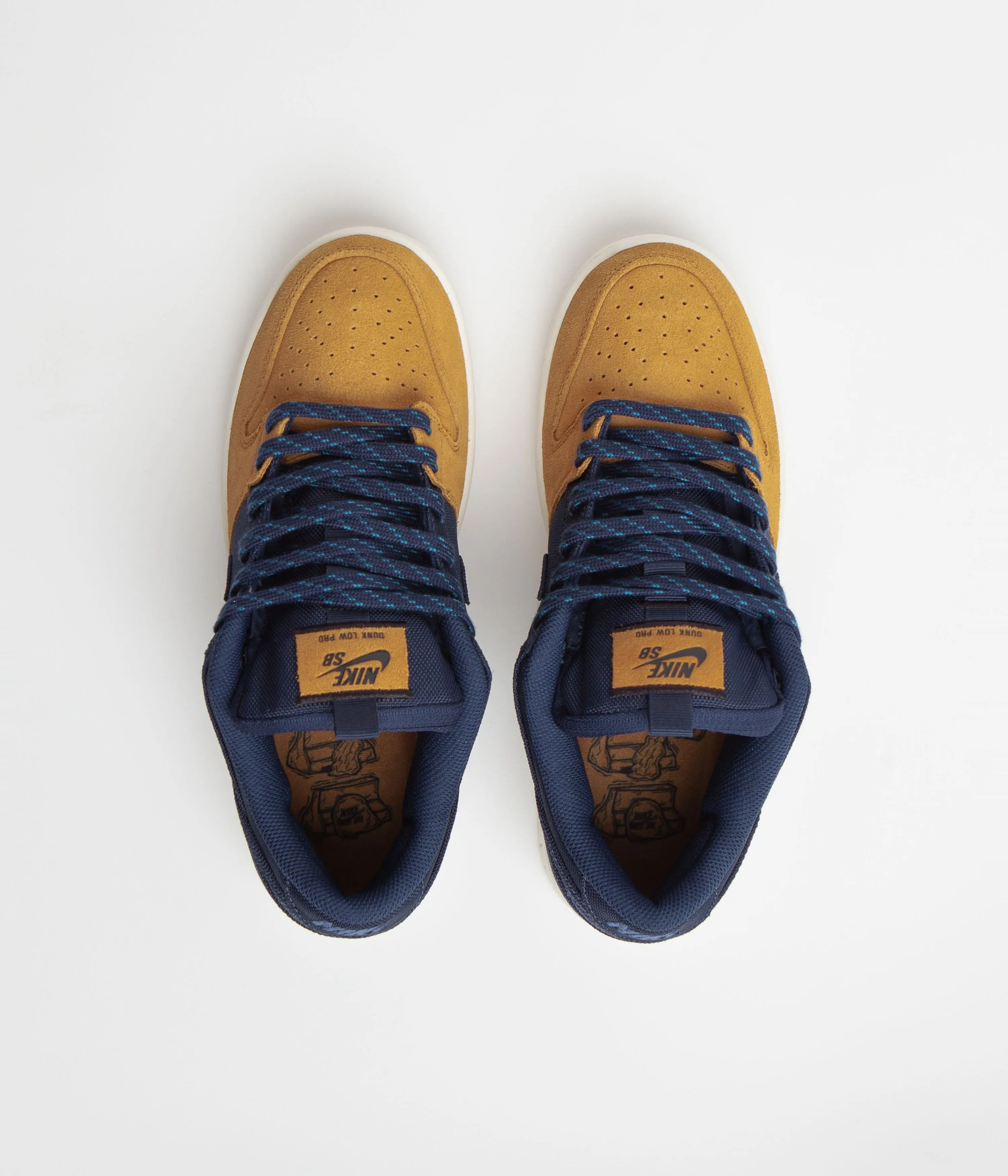 Nike SB Dunk Low Pro Premium Shoes - Midnight Navy / Midnight Navy - Desert Ochre