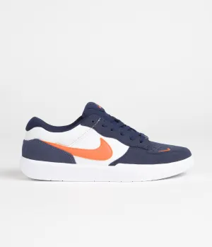 Nike SB Force 58 Shoes - Midnight Navy / Safety Orange - White