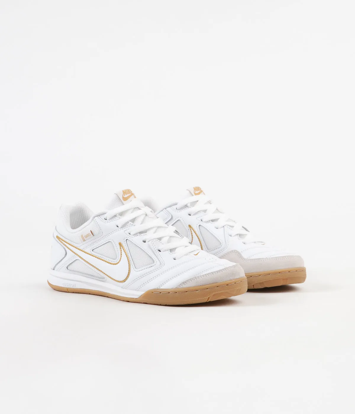 Nike SB Gato Shoes - White / White - Metallic Gold