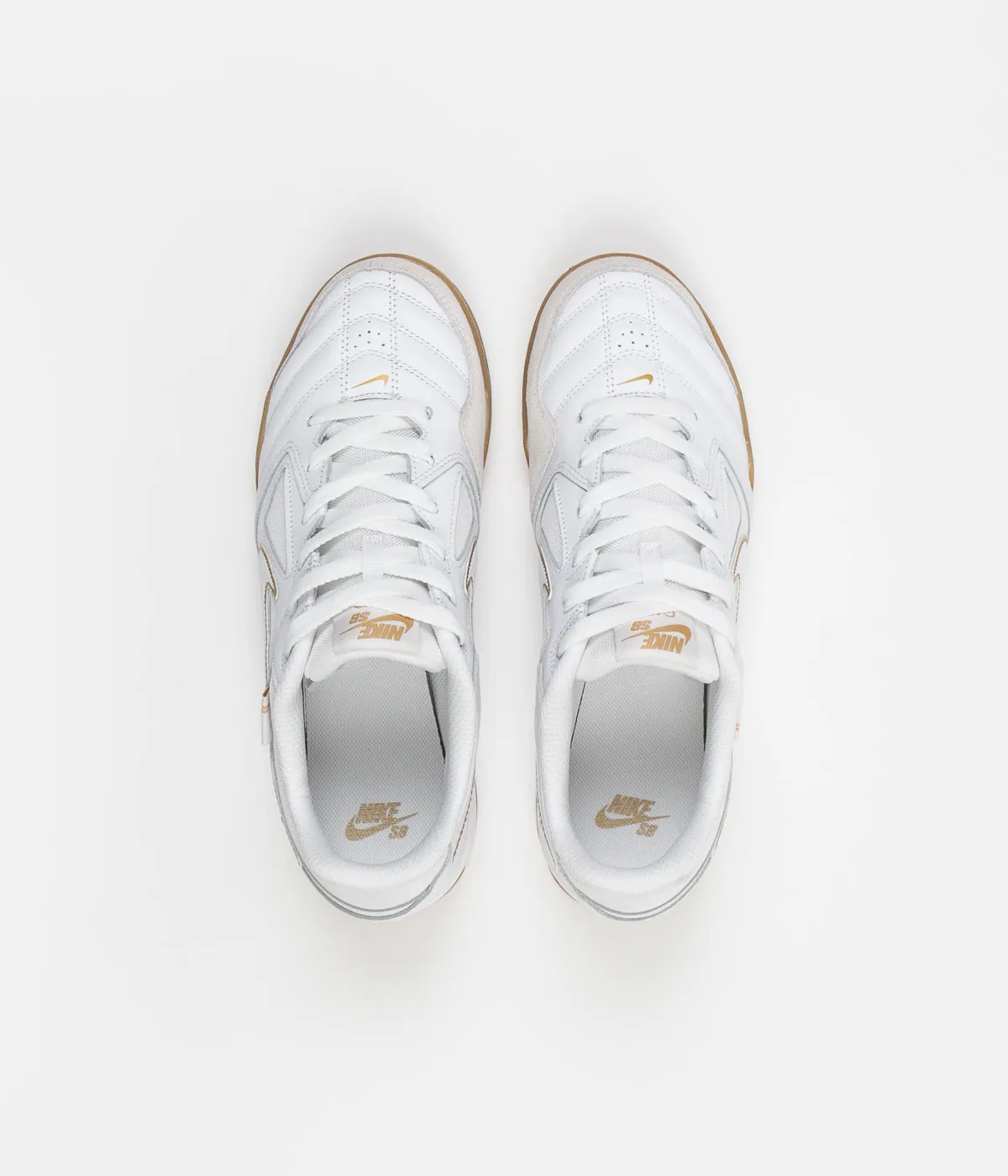 Nike SB Gato Shoes - White / White - Metallic Gold