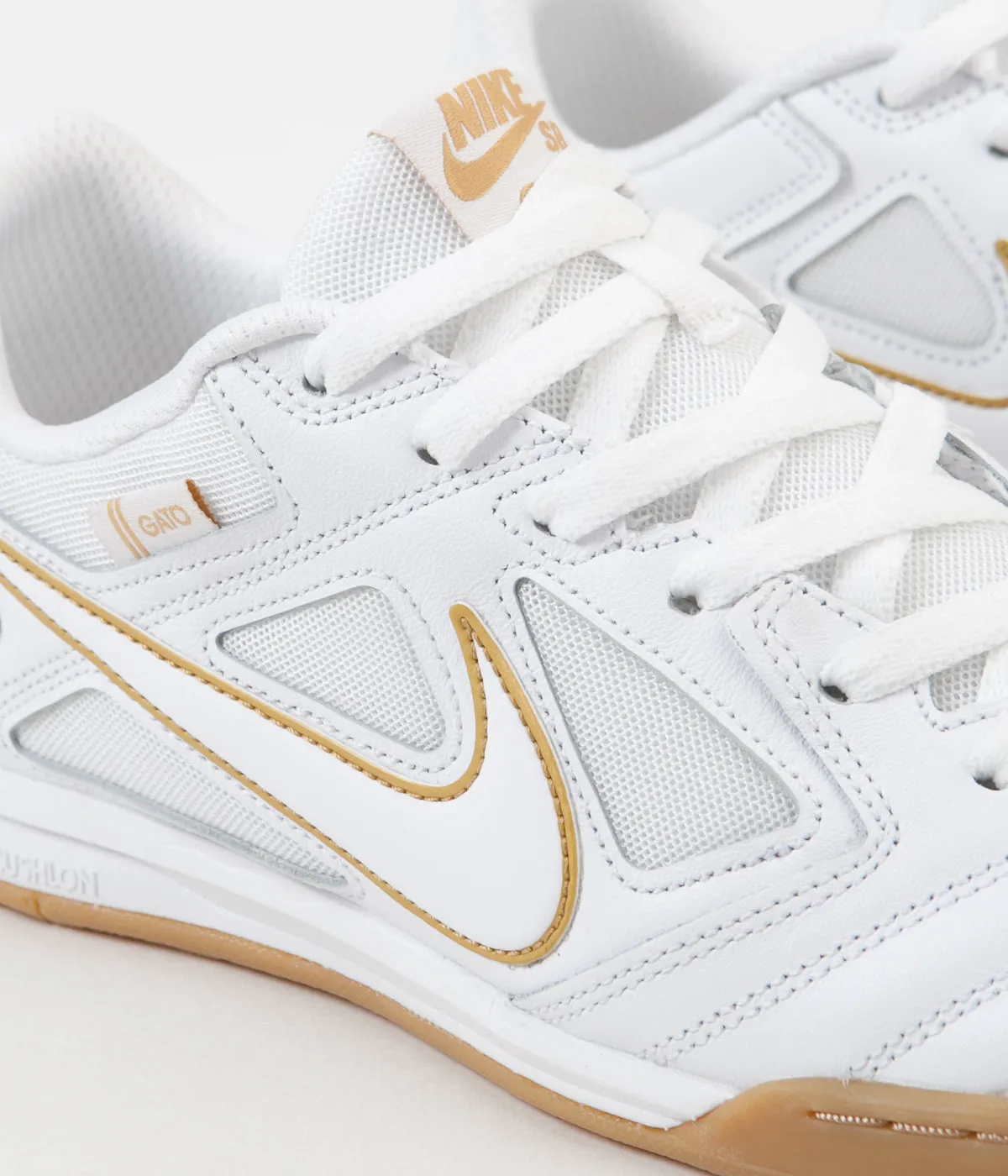 Nike SB Gato Shoes - White / White - Metallic Gold